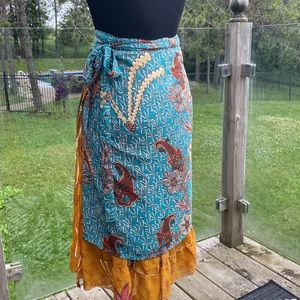 Beautiful southwest wrap skirt/shawl  (flowy and breezy)